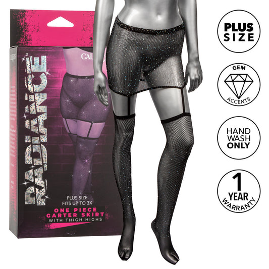 1pc Garter Skirt w Thigh Highs - Plus *