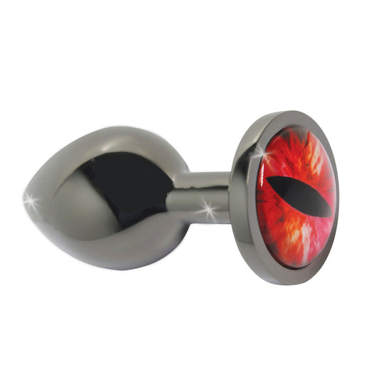 Sinister Eye Red Eye Metal Butt Plug - Medium