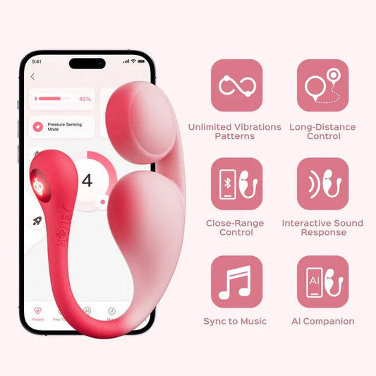 Vibrosa App-Controlled Pressure Sensing Dual-Ball Egg Vibrator