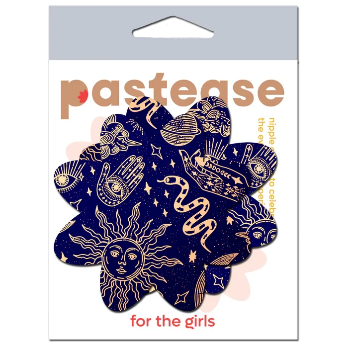 Midnight Celestial Sun & Moon Petal Breast Pasties