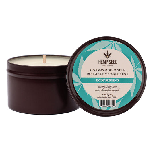 Hemp Seed 3-in-1 Massage Candle Body Surfing 6oz