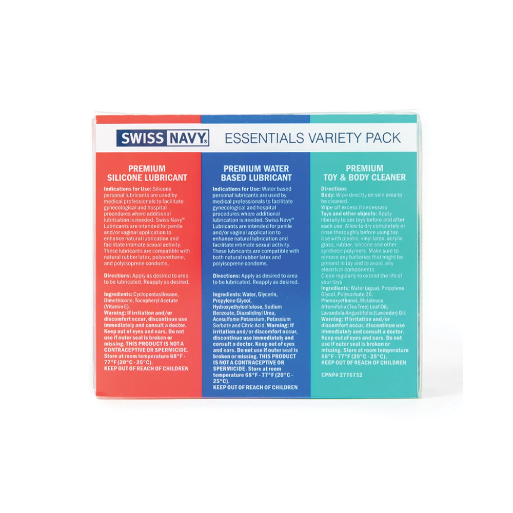Swiss Navy Essentials Variety Pack 3x1oz