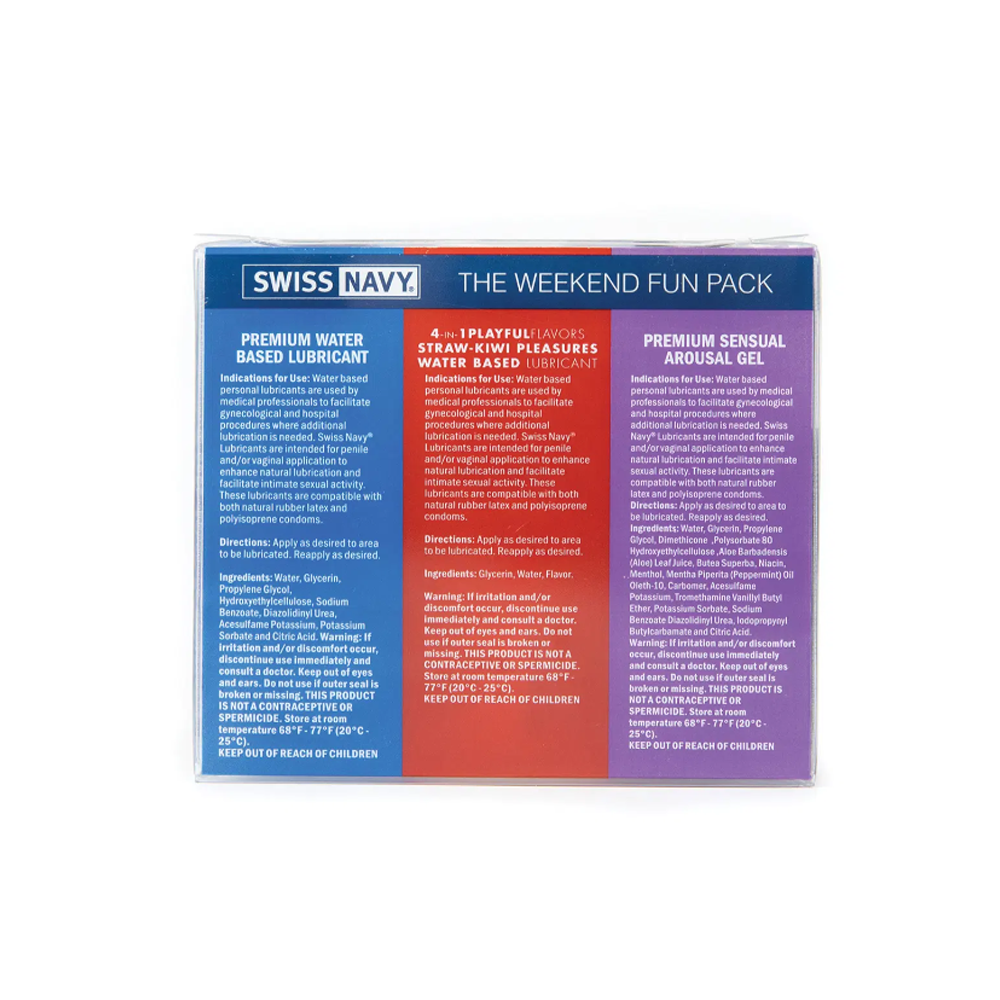 Swiss Navy Weekend Fun Pack 3x1oz