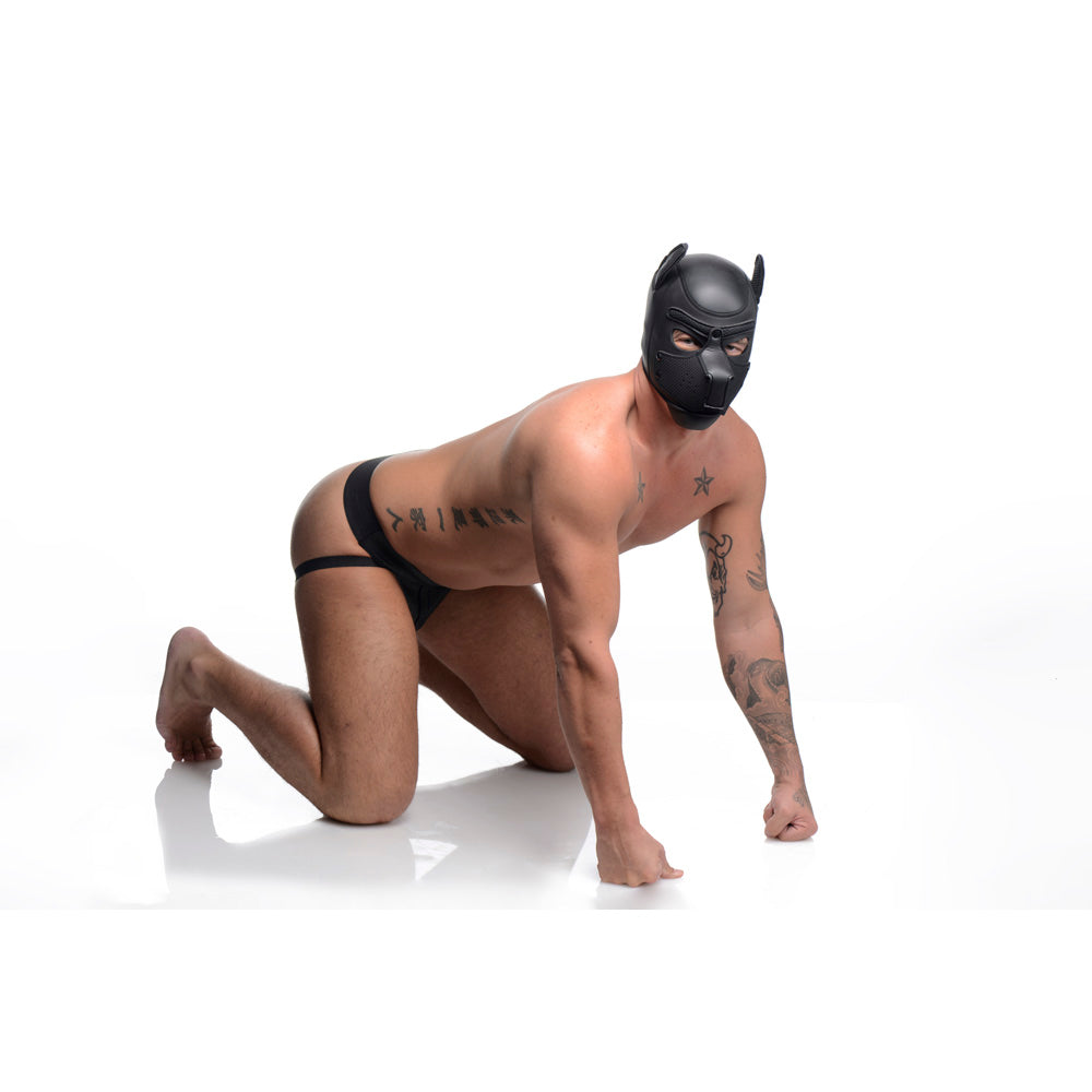 Spike Neoprene Puppy Hood - Black