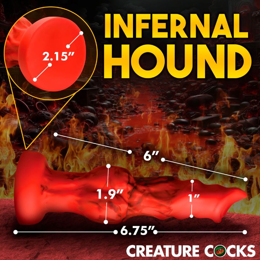 Fire Hound Silicone Dildo - Small