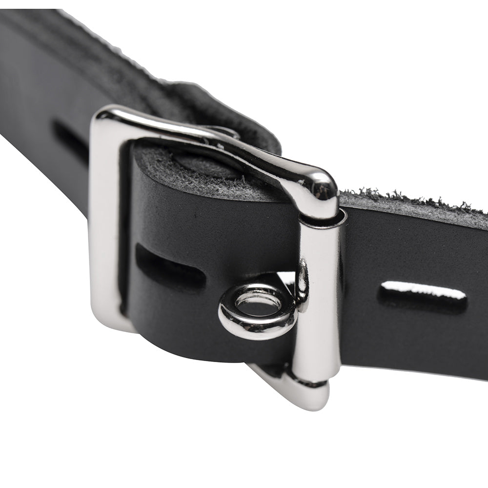 Leather Locking Open Mouth Feeder Gag